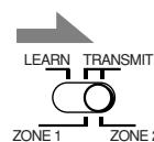 JVC RX-DP20VBK - Réglez le sélecteur LEARN/TRANSMIT (ZONE 1/ZONE 2) sur “TRANSMIT (ZONE 1/ZONE 2)” pour terminer la procédure de mémorisation. - 2