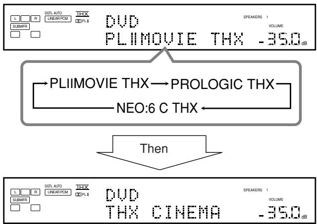 JVC RX-DP20VBK - Press THX to activate the THX mode. - 4