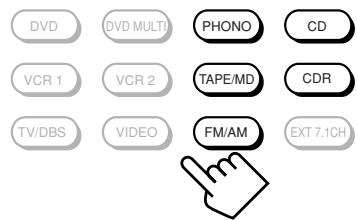 DVD DVD MULTI PHONO CD VCR 1 VCR 2 TAPE/MD CDR TV/DBS VIDEO FM/AM EXT 7.1CH