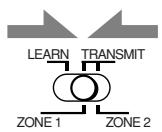 JVC RX-DP20VBK - Set the LEARN/TRANSMIT (ZONE 1/ZONE 2) selector to “TRANSMIT (ZONE 1/ZONE 2).” - 1