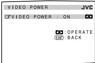 JVC RX-DP20VBK - Mise en et hors service de la sortie vidéo —VIDEO POWER - 1