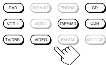 DVD DVD MULTI PHONO CD VCR 1 VCR 2 TAPE/MD CDR TV/DBS VIDEO FM/AM EXT 7.1CH