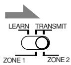 JVC RX-DP20VBK - Set the LEARN/TRANSMIT (ZONE 1/ZONE 2) selector to “TRANSMIT (ZONE 1/ZONE 2).” - 2