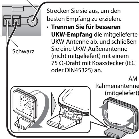 JVC UX-VJ5W - ④ Zum Anschlieben einer UKW/AM-Antenne - 1