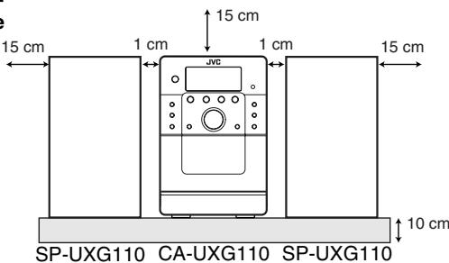 JVC UXG110 - Attenzione: Per una corretta ventilazione - 1