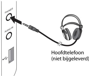 PHONES AUDIO Hoofdtelefoon (niet bijgeleverd)