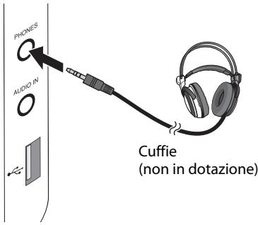 PHONES AUDIO IN Cuffie (non in dotazione)