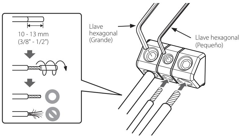 KENWOOD KAC-X4D - Instale el cable. - 1