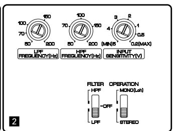 KENWOOD KAC-7202 - Commande frequency (fréquence d'amplification des basses) (KAC-7252 uniquement) - 7