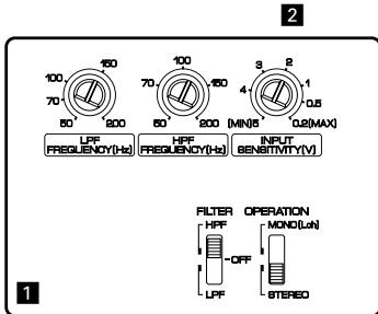 KENWOOD KAC-7202 - Commande frequency (fréquence d'amplification des basses) (KAC-7252 uniquement) - 6