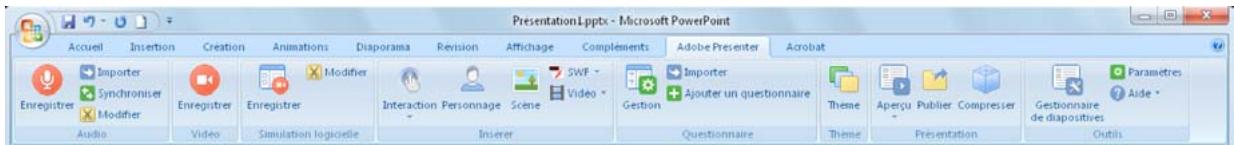ADOBE PRESENTER 8.0 - Espace de travail d'Adobe Presenter - 1