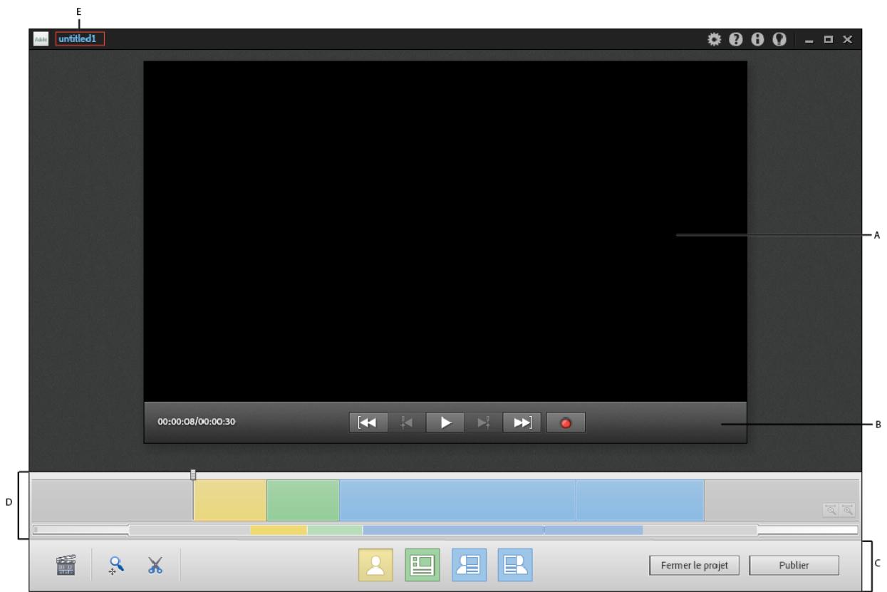 ADOBE PRESENTER 8.0 - Présentation de l'interface de montage - 1
