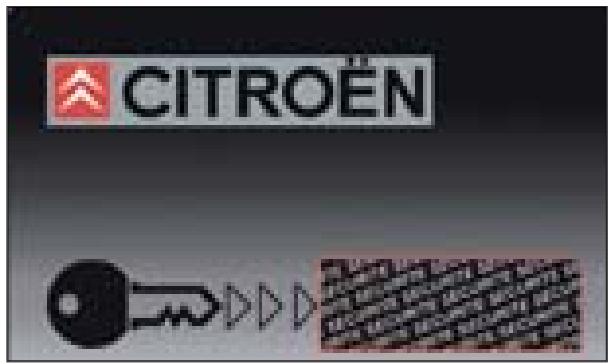 CITROEN C3 1 - CARTE CODE - 2