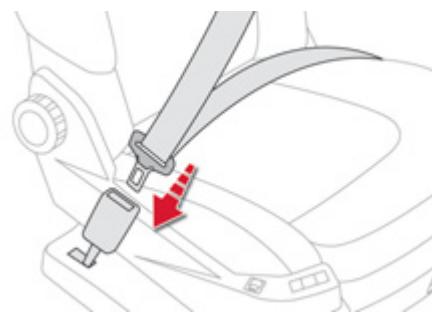 CITROEN C4 PICASSO 2013 - Réglage en hauteur du renvoi de sangle avant - 1