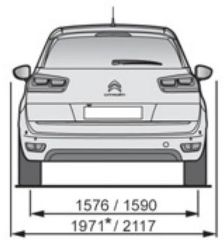 CITROEN C4 PICASSO 2013 - Dimensions (en mm) - 3