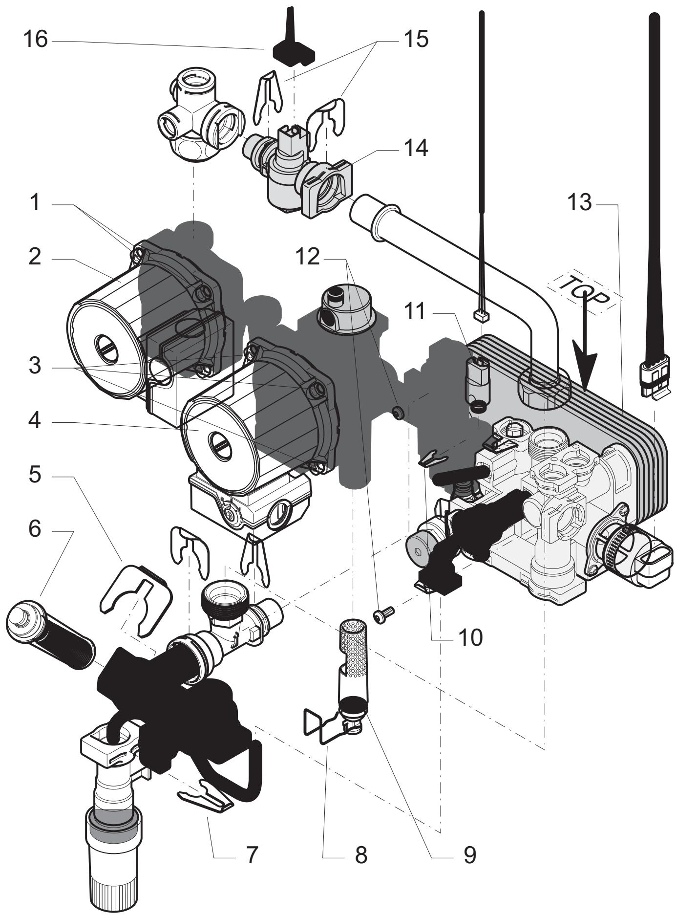 SAUNIER DUVAL ISOTWIN CONDENSF 30 E - Pièces de rechange - 1