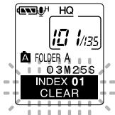 OLYMPUS DM-10 - Clearing an Index Mark - 1
