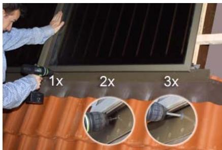 ELM LEBLANC CAPTEURS SOLAIRES FK260 - Tâche 3 - Fixation des tôles inférieures: - 1
