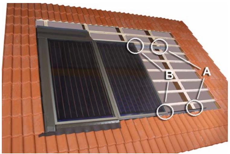 ELM LEBLANC CAPTEURS SOLAIRES FK260 - Tâche 5 - Fixation des tôles supérieures: - 3