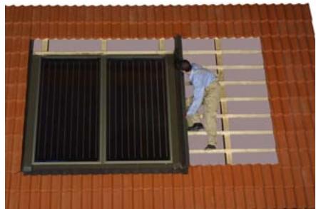 ELM LEBLANC CAPTEURS SOLAIRES FK260 - Tâche 3 - Fixation des tôles inférieures: - 4