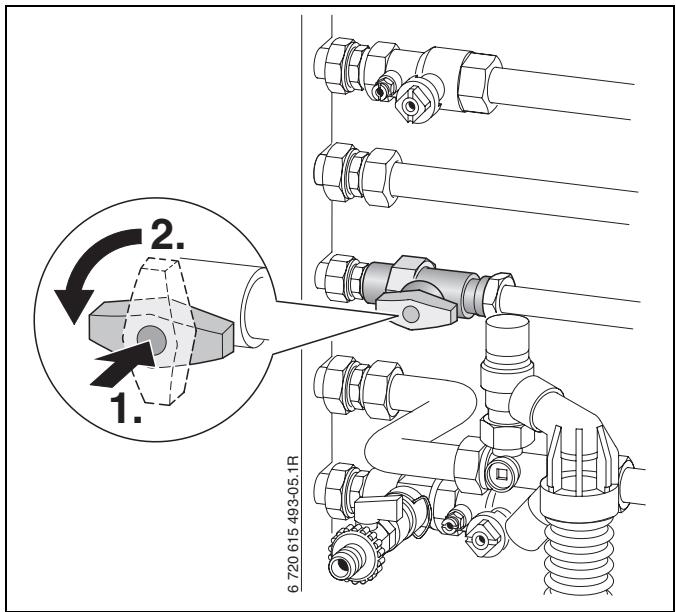 ELM LEBLANC STELLIS MODULE SOLAIRE - Ouvrir le robinet de gaz - 1