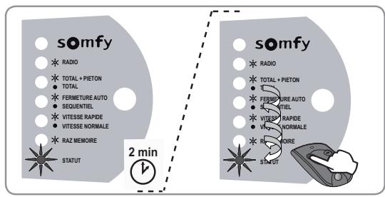 SOMFY FREEVIA 600 - Sortie du menu réglage - 1