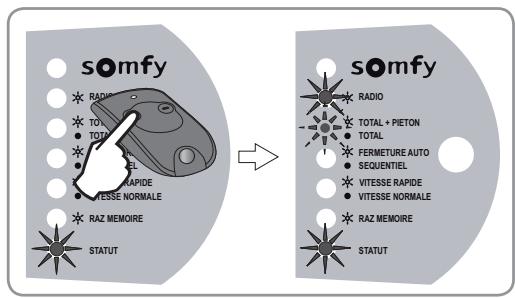 SOMFY FREEVIA 600 - Entrée dans le menu réglage - 1