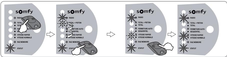 SOMFY FREEVIA 600 - Activation du mode VITESSE RAPIDE - 2