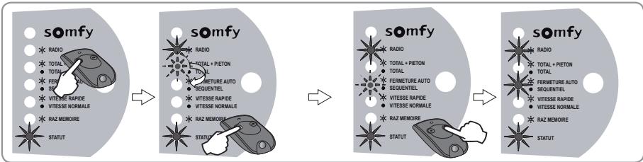 SOMFY FREEVIA 600 - Activation du mode FERMETURE AUTO - 1