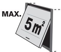 SOMFY GDK 4000 - - Surface maxi. de la porte à ne pas dépasser : (voir tableaux p6) - 1
