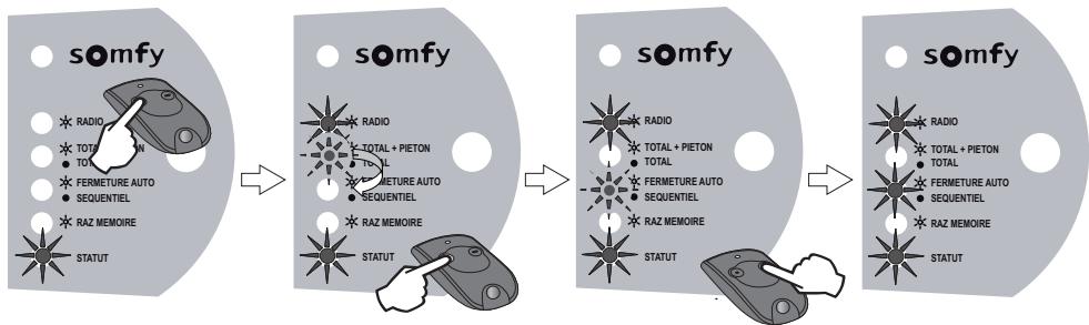 SOMFY SGA 6000 INTEGRAL - ■ Activation du mode FERMETURE AUTO (recommandé en solaire) - 1