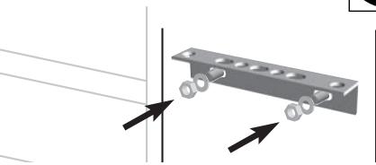 SOMFY SGS 501 - Fixation de I'équerre (1) sur le pilier. - 3