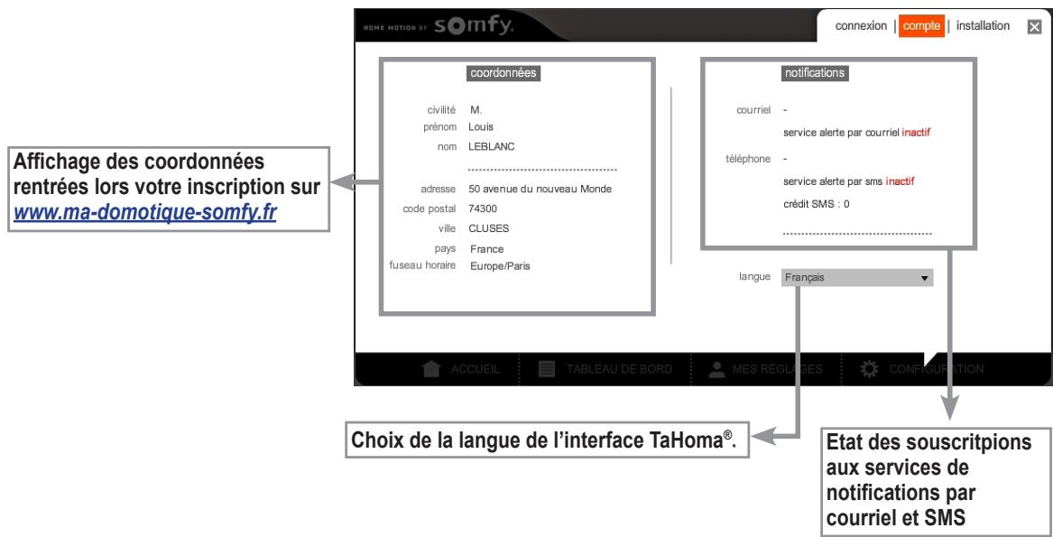 SOMFY BOX HD - - Onglet Mon compte - 1
