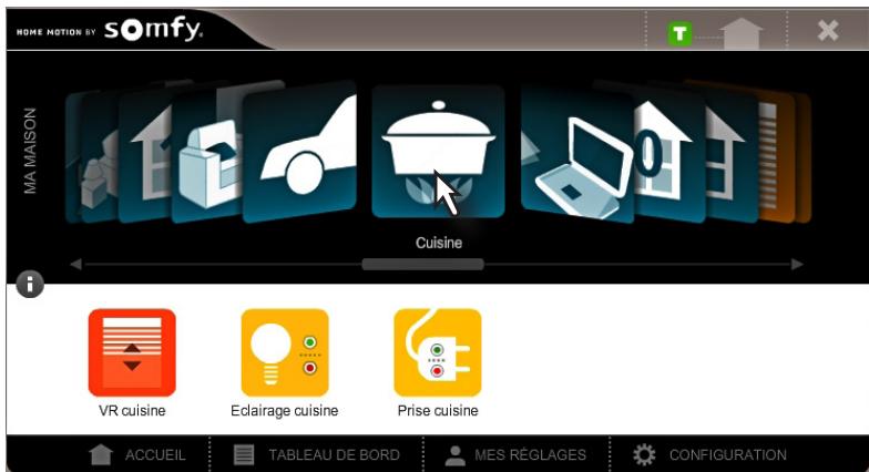 SOMFY BOX HD - - Sélectionner un équipement à piloter en instantané - 1