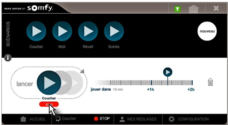SOMFY BOX HD - - Interromplore l'exécution d'un scenario - 1