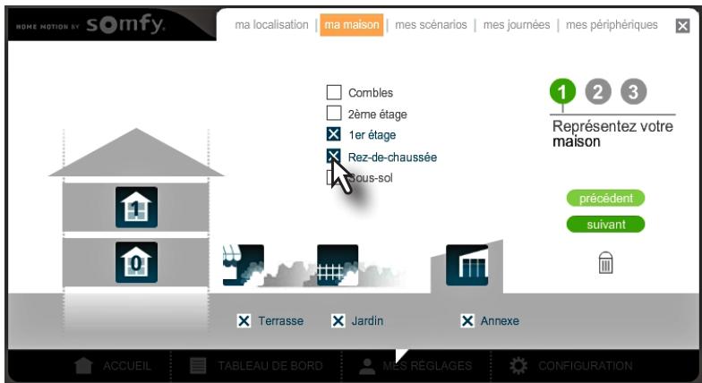 SOMFY BOX HD - Etape 2: Représentation de votre maison - 1