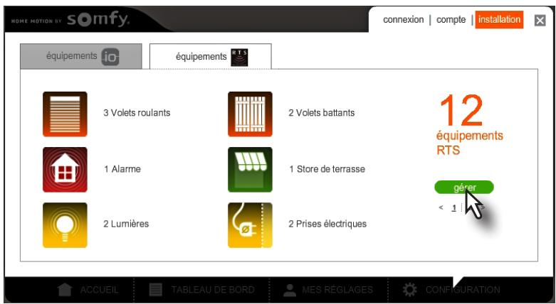 SOMFY BOX HD - - Onglet Mon installation - 2