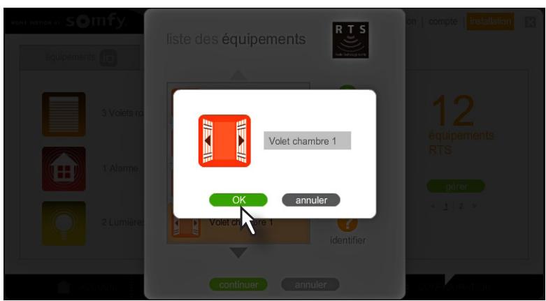 SOMFY BOX HD - Renommer des équipements enregistrés sur la Somfy Box - 2