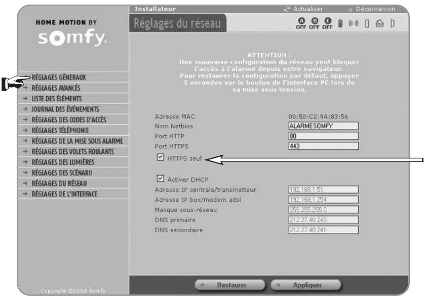 SOMFY PRTEXIOM - Pages écran du menu installateur - 3