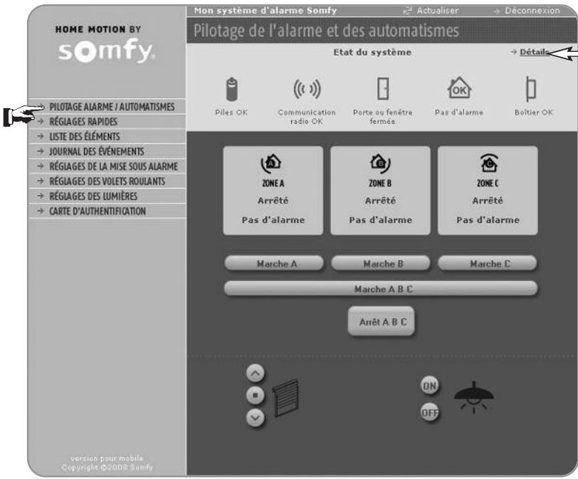 SOMFY PRTEXIOM - Pages écran du menu utilisateur - 2