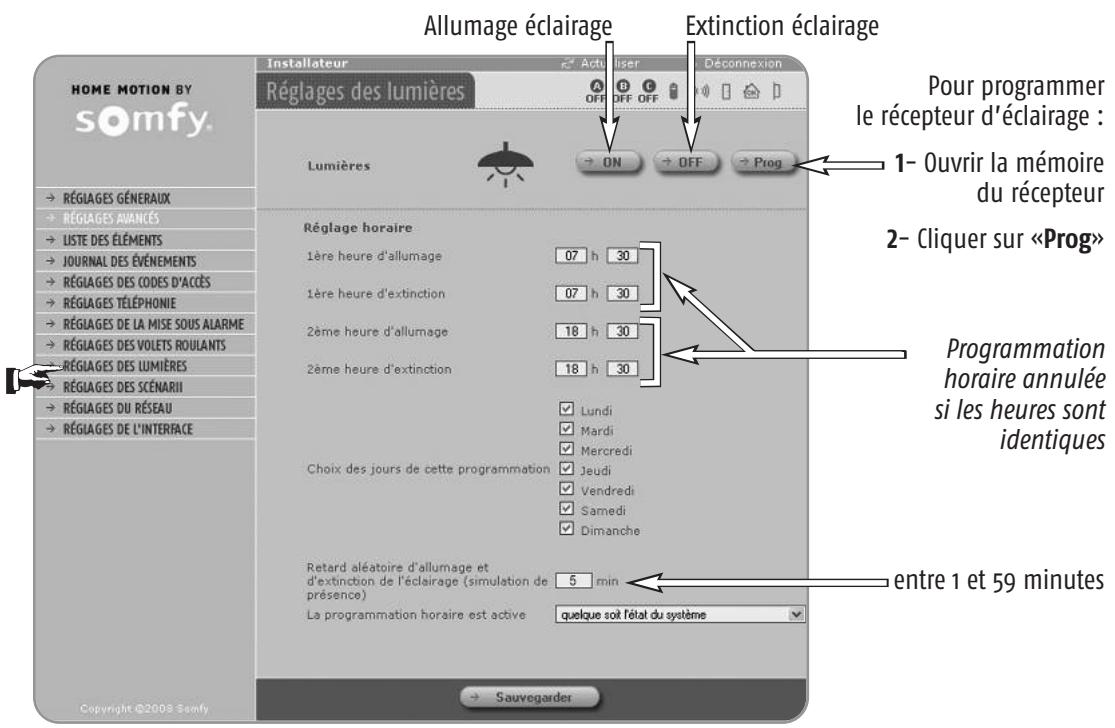SOMFY PRTEXIOM - Pages écran du menu installateur - 1