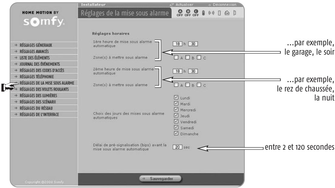 SOMFY PRTEXIOM - Pages écran du menu installateur - 2