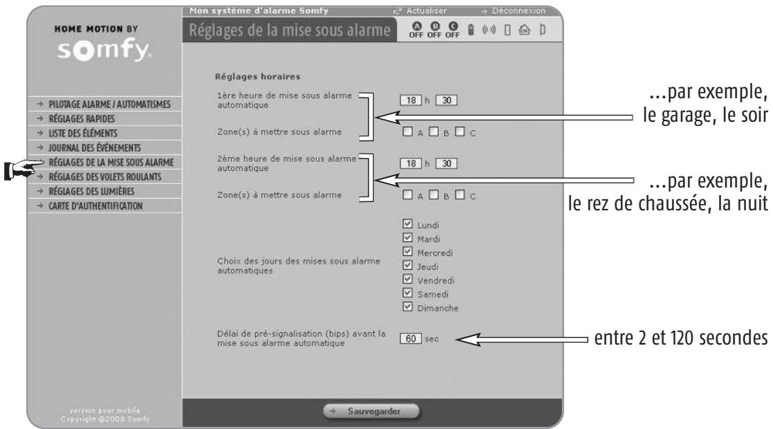 SOMFY PRTEXIOM - Pages écran du menu utilisateur - 2