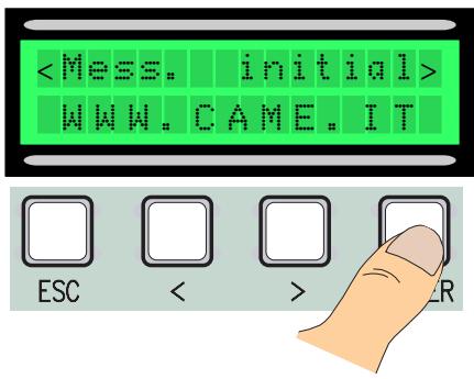 CAME ZL80C - Modification message initial - 1