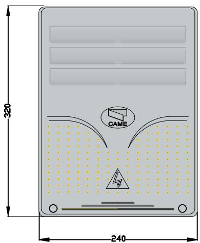 CAME ZL80C - Dimensions, distances et trous de fixation - 1