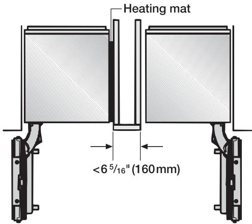 Heating mat <6 5/16" (160 mm)