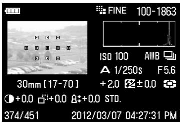 SIGMA SD1 MERRILL - COMMENT GERER L'ECRAN D'INFORMATION D'UN DETAIL D'IMAGE : - 3