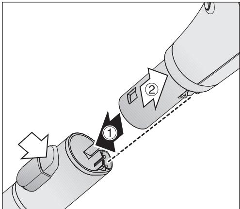 MIELE S2181 TITAN - Connecting the hand piece and the Electro Telescopic wand - 2