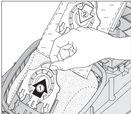 MIELE S2181 TITAN - Replacing the dustbag - 2
