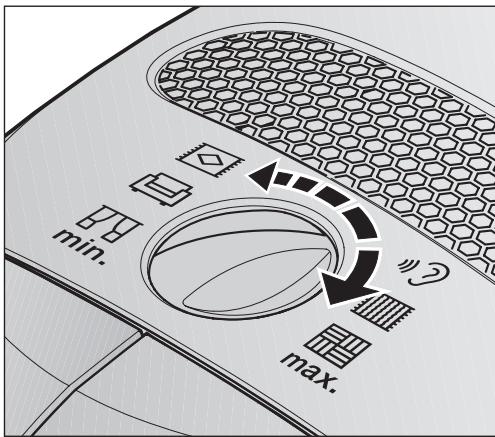 MIELE S2181 TITAN - Adjusting the suction - 2